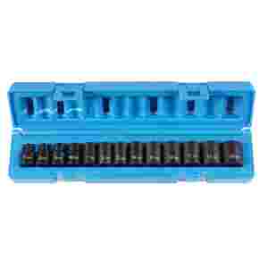 3/8 In Dr 12 Pt Std Metric Impact Socket Set - 13-Pc