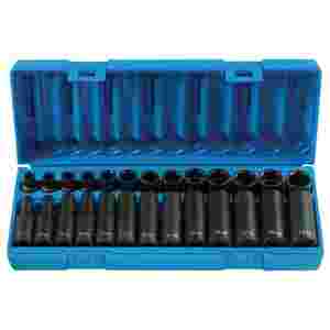 3/8 In Drive 6 Pt Standard & Deep Length Metric Master Set - 26-