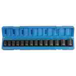 1/2 In Dr Std 6 Pt Metric Impact Socket Set - 14-Pc