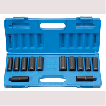 1/2 In Dr 6 Pt Extra-Thin Wall Impact Socket Set F...