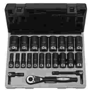 1/2 In Dr Deep Fractional Duo Socket Set - 22-Pc