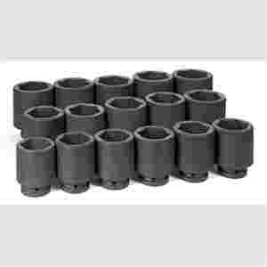 1 In Dr Deep Fractional 6 Pt Impact Socket Set - 16-Pc