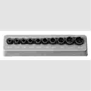 1/4 In Dr 6-Pt Standard Fractional Impact Socket Set - 10-Pc