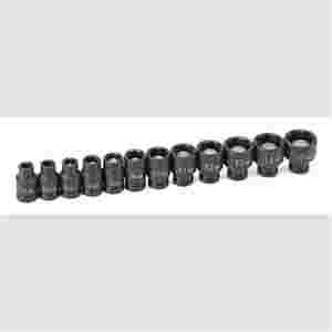 1/4 In Dr Std 6 Pt Metric Magnetic Impact Socket Set - 12-Pc