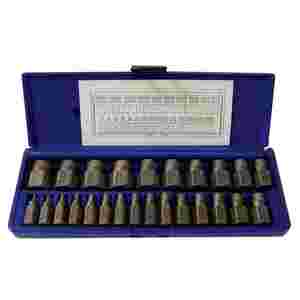 25-Pc Hex Head Multi-Spline Extractor Set - 1/8-7/8 In