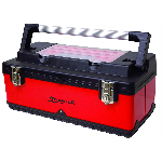 22.5" Red Metal Black Plastic Portable Toolbox...