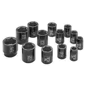 1/2 Inch Drive Fractional SAE Impact Socket Set 13 Pc