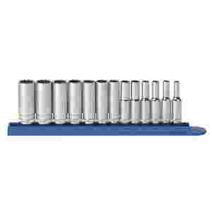 1/4 Inch Drive Metric 12 Pt Deep Socket Set 13 Pc