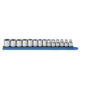 3/8 In Drive 6 Point Standard Metric Socket Set - 14-Pc