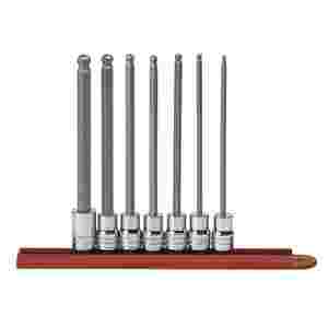 3/8 Inch Drive Fractional SAE Long Ball Hex Bit Socket Set 7 Pc