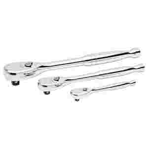 3 Pc. 1/4", 3/8" & 1/2" Dr. 120XP™ Full Polish Ratchet Set