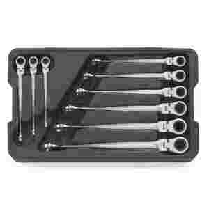 X-Beam SAE Flex Combination Ratcheting Wrench Set - 9-Pc