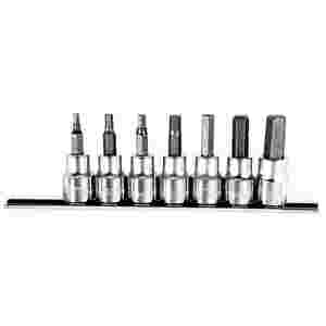 Hex Bit Socket Set SAE - 3/8 In Drive - 7 Piece