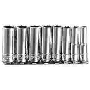 Metric Deep Socket Set - 1/4 In Drive - 8 Piece