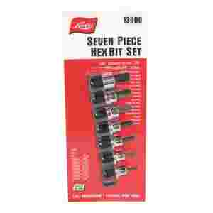 Hex Bit Set 3/8 In Square Drive - 7 Pc