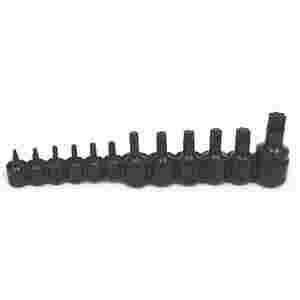 1/4, 3/8 & 1/2 In Drive Torx Bit Set - 12 Pc