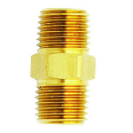 Brass Fitting - Male Hex Nipple 1/4 In x 3/8 In