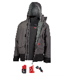 M12 3IN1 HEATED AXIS JACKET KIT W/ GRAY RAINSHELL