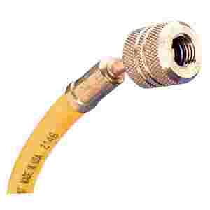 Charging Hose w/ Auto Shut Off Fitting - 96 In - Yellow