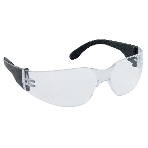 NSX Black Temple High-Impact Poly Clear Lens Safe Glasses