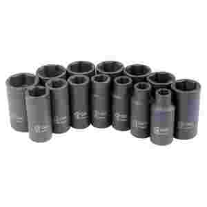 14 Piece 3/8\" Drive Metric Mid-Depth Impact Socket Set