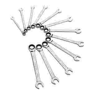 12pc METRI V-Grv Combination Ratcheting Wrench Set...