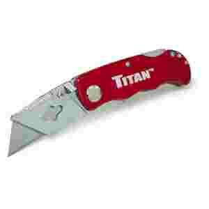 Folding Quick-Change Pocket Utility Knife - Red