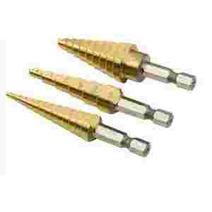 3 Piece Step Drill Set