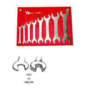 Super Thin Open End Wrench Set 8-Pc