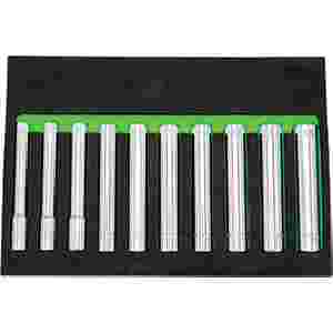 10 PC 3/8'' DR. EXTRA DEEP 6PT SOCKET SET (10 - 19MM)