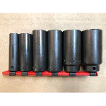 6PC Custom 1/2" Dr., Deep Impact Socket Set